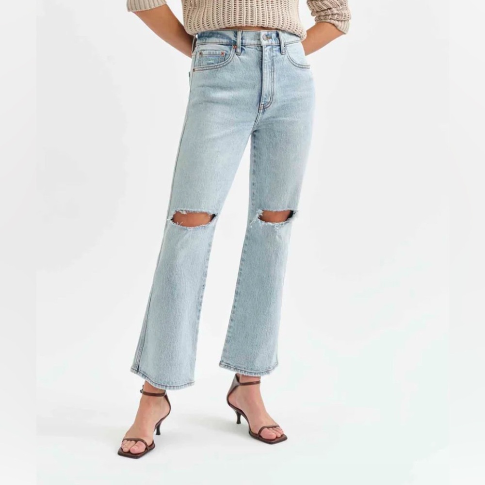 Classic Light Blue Straight Leg Jeans